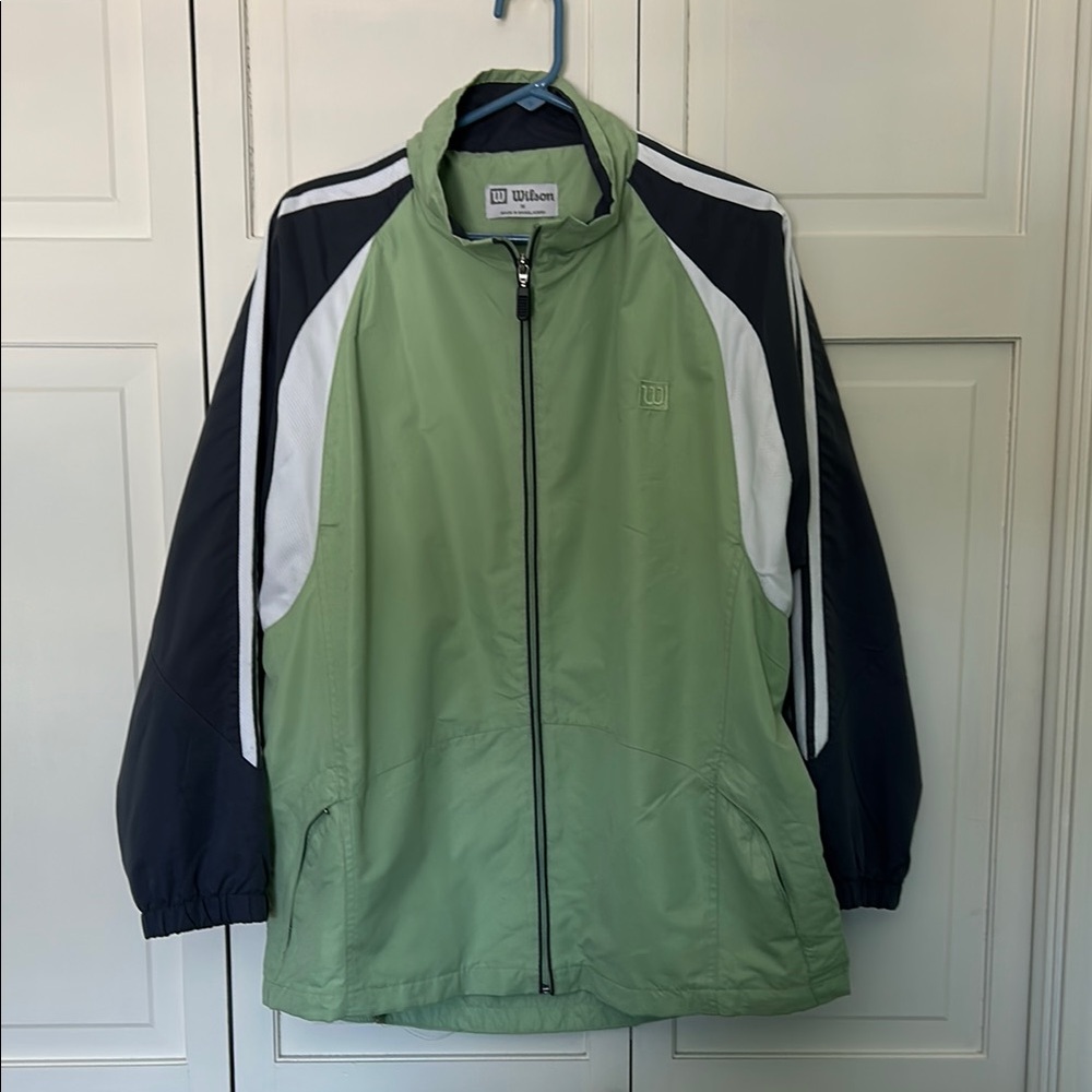 Wilson Green and Black 1X Windbreaker Jacket